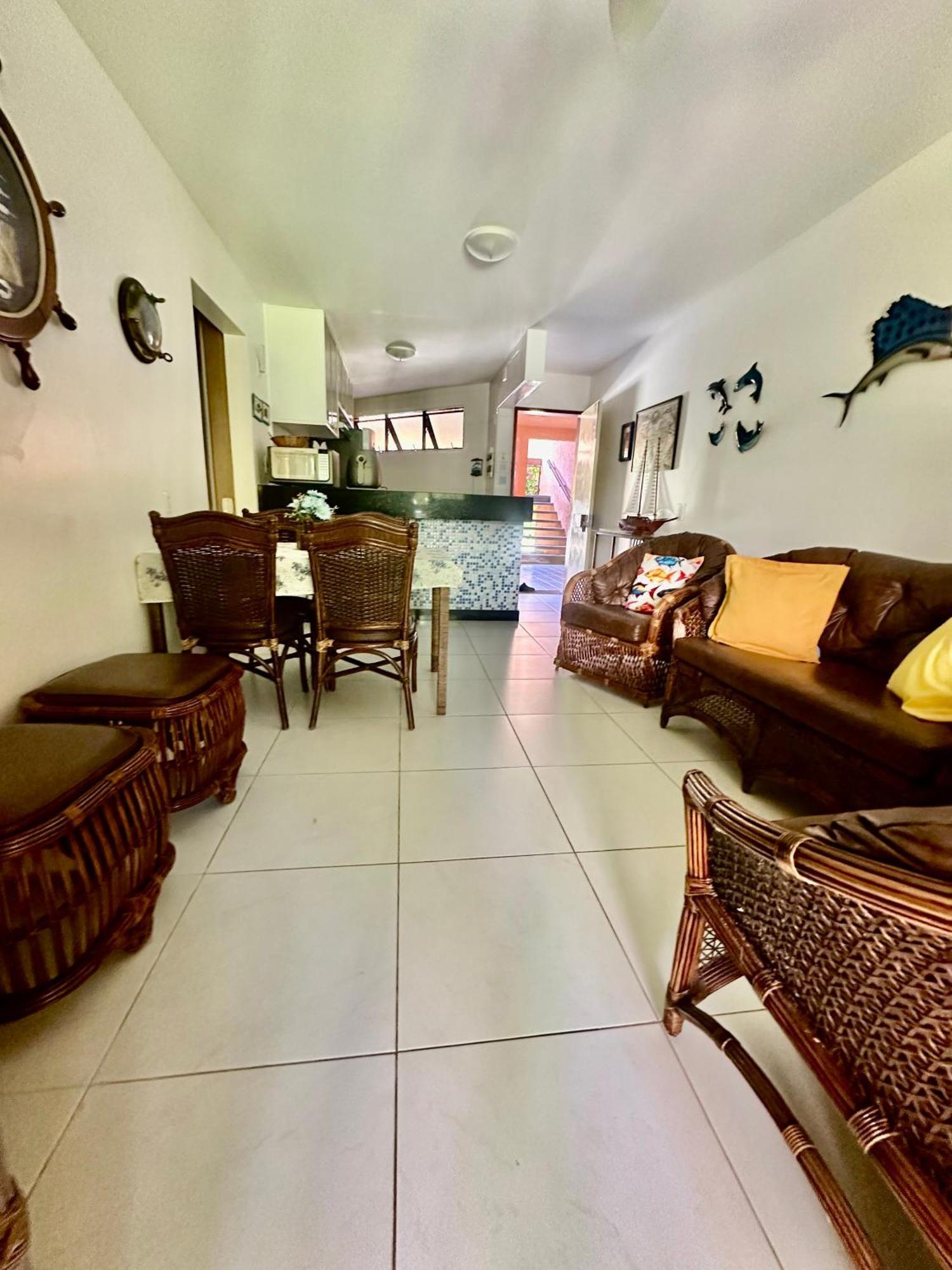Flat Guarajuba 4 Quartos Terreo A Beira Mar - Pe Na Areia - Governanca Com Arrumadeira E Wi Fi Inclusos Camassari Exterior foto